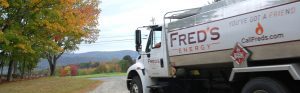Freds Oil Truck Autumn Background